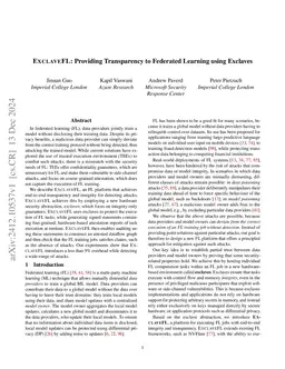 VerifiableFL: Verifiable Claims for Federated Learning using Exclaves