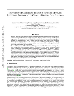 Identifying Predictions That Influence the Future: Detecting Performative Concept Drift in Data Streams
