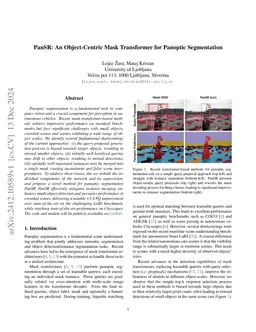 PanSR: An Object-Centric Mask Transformer for Panoptic Segmentation