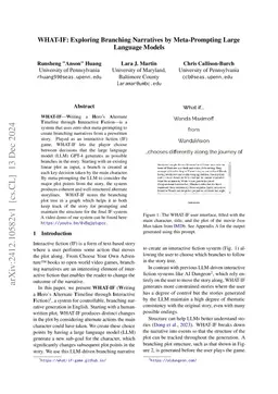 WHAT-IF: Exploring Branching Narratives by Meta-Prompting Large Language Models