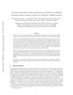 A recent evaluation on the performance of LLMs on radiation oncology physics using questions of randomly shuffled options