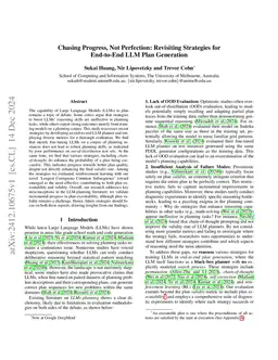 Chasing Progress, Not Perfection: Revisiting Strategies for End-to-End
  LLM Plan Generation