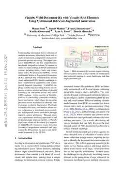VisDoM: Multi-Document QA with Visually Rich Elements Using Multimodal Retrieval-Augmented Generation