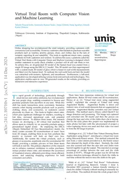 Virtual Trial Room with Computer Vision and Machine Learning