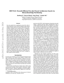 HEP-NAS: Towards Efficient Few-shot Neural Architecture Search via
  Hierarchical Edge Partitioning