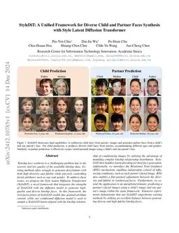 StyleDiT: A Unified Framework for Diverse Child and Partner Faces
  Synthesis with Style Latent Diffusion Transformer
