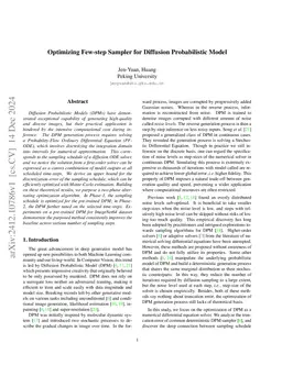 Optimizing Few-Step Sampler for Diffusion Probabilistic Model