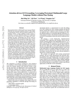 Attention-driven GUI Grounding: Leveraging Pretrained Multimodal Large
  Language Models without Fine-Tuning