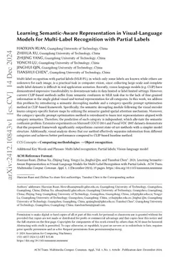 Learning Semantic-Aware Representation in Visual-Language Models for
  Multi-Label Recognition with Partial Labels