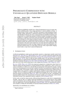 Progressive Compression with Universally Quantized Diffusion Models