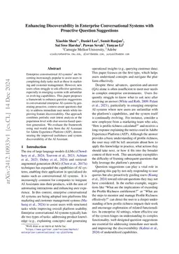 Enhancing Discoverability in Enterprise Conversational Systems with
  Proactive Question Suggestions