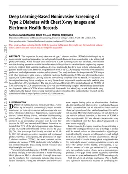 Deep Learning-Based Noninvasive Screening of Type 2 Diabetes with Chest
  X-ray Images and Electronic Health Records