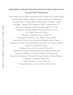 Mask Enhanced Deeply Supervised Prostate Cancer Detection on B-mode
  Micro-Ultrasound