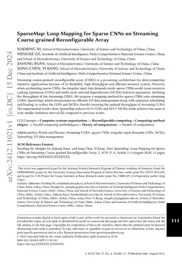 SparseMap: Loop Mapping for Sparse CNNs on Streaming Coarse-grained
  Reconfigurable Array