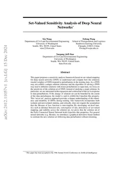 Set-Valued Sensitivity Analysis of Deep Neural Networks