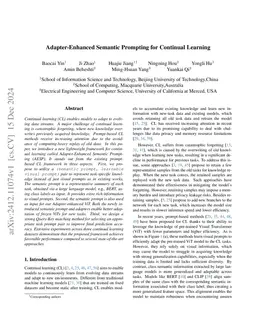 Adapter-Enhanced Semantic Prompting for Continual Learning