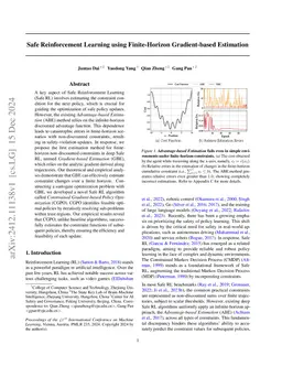 Safe Reinforcement Learning using Finite-Horizon Gradient-based
  Estimation