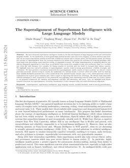 The Superalignment of Superhuman Intelligence with Large Language Models
