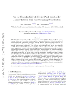 On the Generalizability of Iterative Patch Selection for
  Memory-Efficient High-Resolution Image Classification
