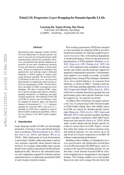 TrimLLM: Progressive Layer Dropping for Domain-Specific LLMs
