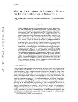 Wearable Accelerometer Foundation Models for Health via Knowledge Distillation