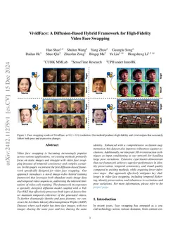 VividFace: A Diffusion-Based Hybrid Framework for High-Fidelity Video
  Face Swapping