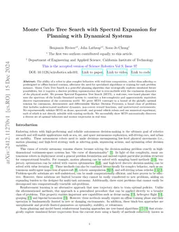 Monte Carlo Tree Search with Spectral Expansion for Planning with
  Dynamical Systems
