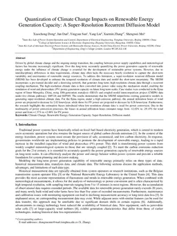 Quantifying Climate Change Impacts on Renewable Energy Generation: A Super-Resolution Recurrent Diffusion Model