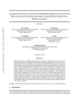 An Enhanced Classification Method Based on Adaptive Multi-Scale Fusion for Long-tailed Multispectral Point Clouds