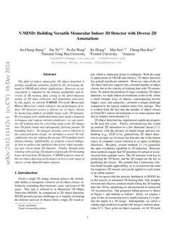 V-MIND: Building Versatile Monocular Indoor 3D Detector with Diverse 2D
  Annotations