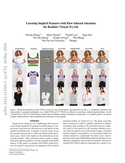 Learning Implicit Features with Flow Infused Attention for Realistic
  Virtual Try-On