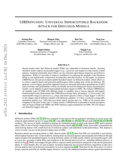 UIBDiffusion: Universal Imperceptible Backdoor Attack for Diffusion Models