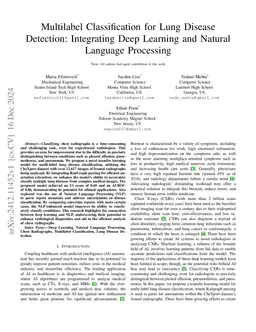 Multilabel Classification for Lung Disease Detection: Integrating Deep
  Learning and Natural Language Processing