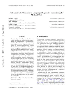 NoteContrast: Contrastive Language-Diagnostic Pretraining for Medical
  Text