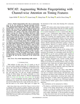 WFCAT: Augmenting Website Fingerprinting with Channel-wise Attention on
  Timing Features