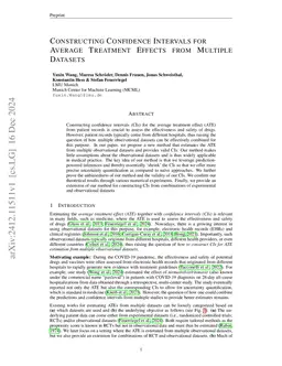 Constructing Confidence Intervals for Average Treatment Effects from Multiple Datasets