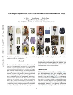 IGR: Improving Diffusion Model for Garment Restoration from Person Image