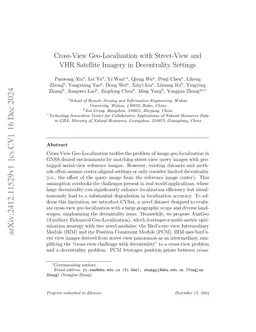 Cross-View Geo-Localization with Street-View and VHR Satellite Imagery in Decentrality Settings