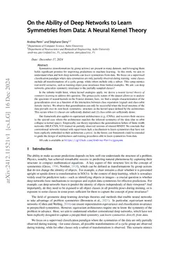 On the Ability of Deep Networks to Learn Symmetries from Data: A Neural Kernel Theory