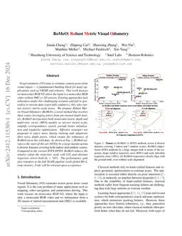RoMeO: Robust Metric Visual Odometry