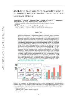 SPaR: Self-Play with Tree-Search Refinement to Improve Instruction-Following in Large Language Models