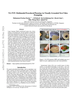 VG-TVP: Multimodal Procedural Planning via Visually Grounded Text-Video
  Prompting