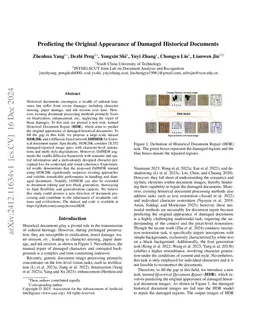 Predicting the Original Appearance of Damaged Historical Documents