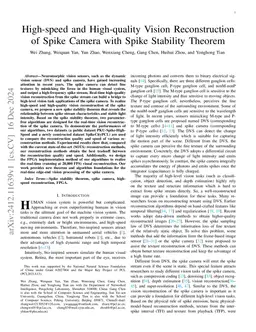 High-speed and High-quality Vision Reconstruction of Spike Camera with
  Spike Stability Theorem