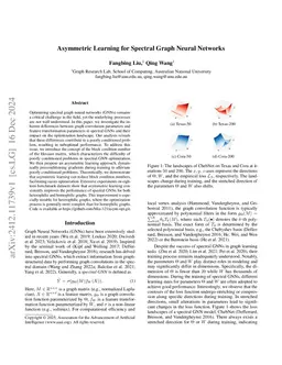 Asymmetric Learning for Spectral Graph Neural Networks