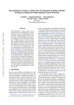 Beyond Dataset Creation: Critical View of Annotation Variation and Bias
  Probing of a Dataset for Online Radical Content Detection