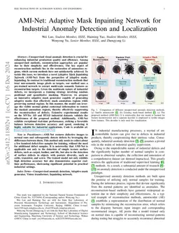 AMI-Net: Adaptive Mask Inpainting Network for Industrial Anomaly
  Detection and Localization