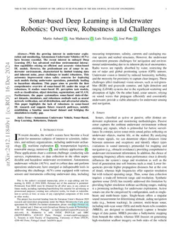 Sonar-based Deep Learning in Underwater Robotics: Overview, Robustness
  and Challenges