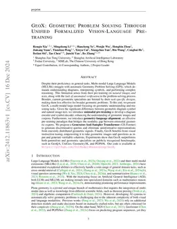GeoX: Geometric Problem Solving Through Unified Formalized Vision-Language Pre-training