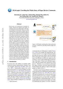 SEAGraph: Unveiling the Whole Story of Paper Review Comments